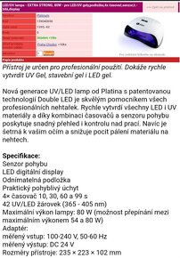 LED/UV lampa na nehty PROFI - 2