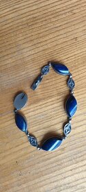 Stříbrný náramek s lapis lazuli - 2