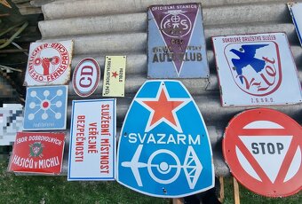 Smaltovana cedule značka - 2