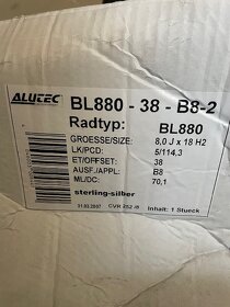 Nové alu disky Alutec Blade 8x18, 5x114,3 - 2