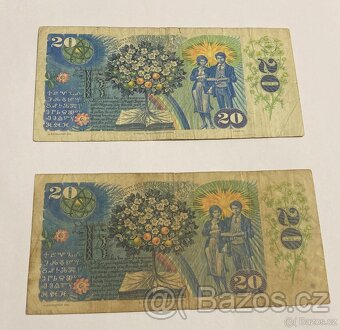 Bankovky 20 korun 1988 a 1994 - 2