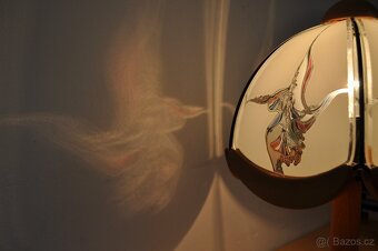 stolní lampa dřevo-sklo - 2
