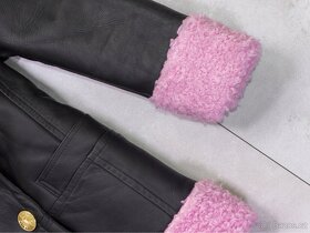Kožená bunda KENZO Pink Black Leather - NOVÁ - 2