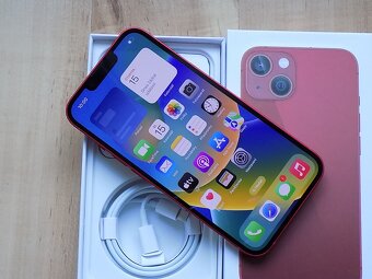 APPLE iPhone 13 128GB Red - ZÁRUKA - TOP STAV - 2