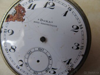 Nabízím staré kapesní hodinky Doxa Antimagnetic. Nefunkční. - 2