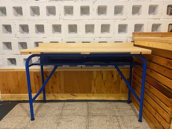 Retro židle, školní lavice, stůl, renovace - 2