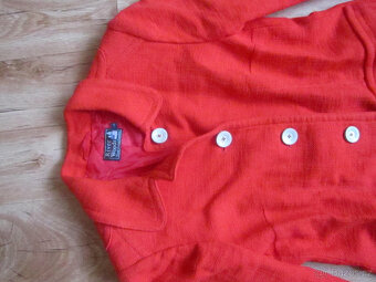 Sytě červený zimní kabát vel. M/38, 100% bavlna - 2