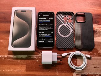 Apple iPhone 15 Pro 128 GB – Titan – TOP STAV, Baterie 92% - 2