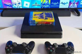 Sony PS4 PLAYSTATION 4 SLIM + 2X OVLADAC + HRY - 2