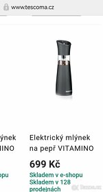 Nový elektrický mlýnek na pepř VITAMINO Tescoma - 2