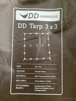 DD Hammocks 3x3m hnědý tarp - 2