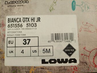 Dívčí Lowa zimní boty Gore-Tex, vel. 37 - 2