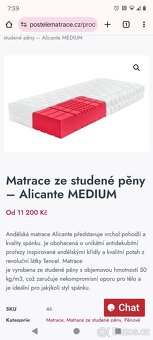 Prodám novou matraci 90×200 výška 24cm - 2