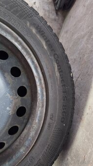 Zimní pneu 205/55/R16 Continental + plechy - 2