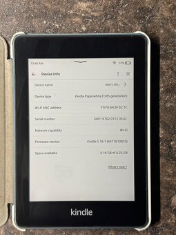 Amazon Kindle Paperwhite 10. gen čtečka knih 8GB modrá + oba - 2