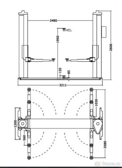 Dvousloupový zvedák ZAVAGLI SANTI EUROLIFT Z51/3S - 2