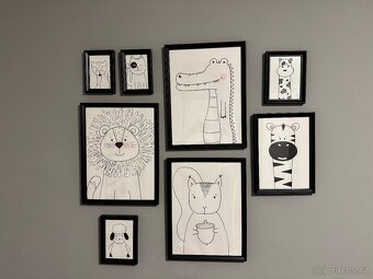 Sada vlastnoručně malovaných dětských obrázků – 8 ks - 2