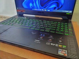 Herní notebook Asus TUF: R7 7735H, RTX 4060, NOVÉ - 2