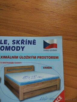 Manželská postel Vanda bez matrací. - 2