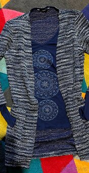 DESIGUAL LUXUSNÍ SVETR S HALENKOU-LONG S(S-M) - 2
