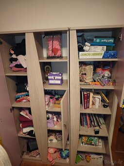 Sada dětského nábytku – skříň, knihovna (světle fia - 2