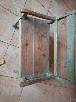 Starozitna dětská dřevěná lavice - 2