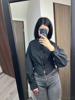 Dámská černá košile elegance a styl každý den - 2