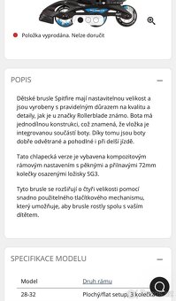 Kolečkové brusle RollerBlade SpitFire 28-32 - 2