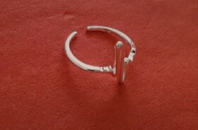 Prsten prstýnek tep srdce otevřený nový stříbrný 925 - 2