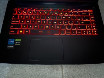 NEVYUŽITÝ HERNÍ MSI i5 11400H-15.6"-RAM 16GB-SSD 512GB-GTX - 2