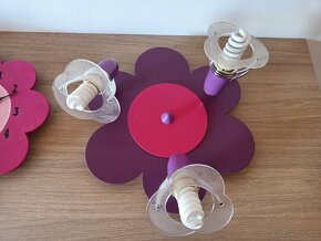 Hodiny, stropní svítidlo, lampa - 2