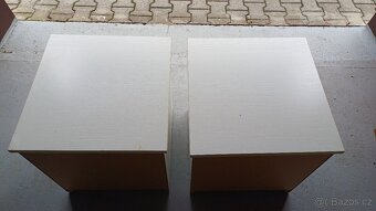 Noční ložnicové stolky – bílé 2ks - 2