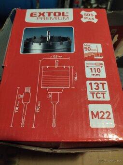 Prodám vrtací korunku 125mm+prodloužení - 2