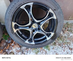 Prodám ALU kola CARMANI -- Koncern VW --245/45 R17 8Jx17 ET - 2