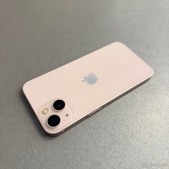 iPhone 13 128GB pink, 100% baterie, rok záruka - 2