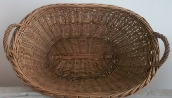 Velký proutěný koš na prádlo. 83 cm. Dobrý stav - 2