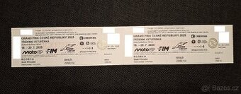 Prodám 2 originální tištěné vstupenky GOLD na MotoGP - 2