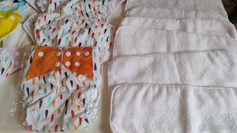 Látkové pleny - svrchní kalhotky a vkládací pleny 6ks - 2