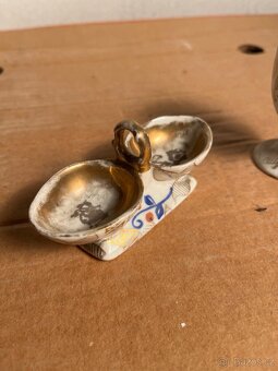 Kalíšek a solnička (dvojmiska) – Miniaturní porcelán - 2