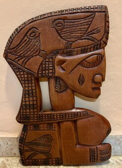 2 africké hlavy na zeď - 2