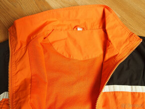 Oranžovo-bílo-černá šusťáková bunda vel. 152 - 2