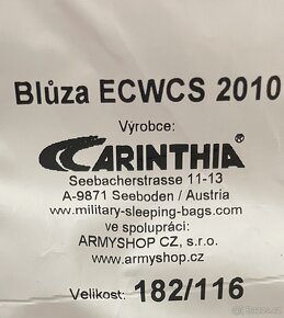 NOVÉ - AČR ORIGINÁL ECWCS 2010 KOMPLET GORETEX - 2