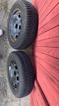 ZIMNÍ DISKY 5x100 R14 S PNEU 165/70 R14 2KS , CENA ZA OBĚ - 2