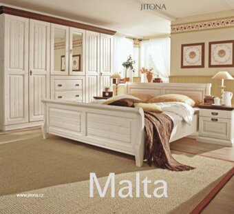 Ram postele dřevěná 200x220 + rošty+matrace - 2