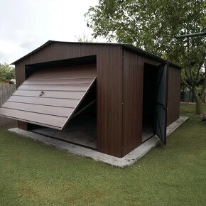 Plechová garáž 4x5 m - 2