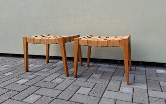 Retro taburetky s výpletem 2ks - 2
