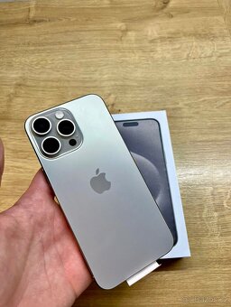 iPhone 15 Pro Max Natural Titanium BATERIE 100% TOP - 2