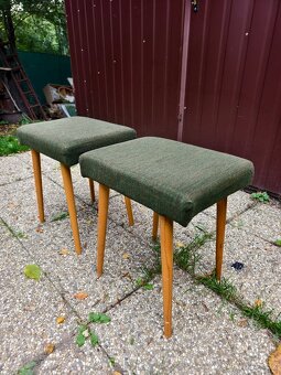 Krásné Retro stoličky /taburety Brusel_cena za kus - 2