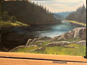 PRODÁM OBRAZ AKRYL  NA DESCE SIG. - 2