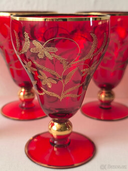 Červené sklenice 7x - 2